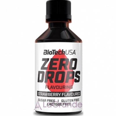 BioTech USA Zero Drops Strawberry Flavoured   