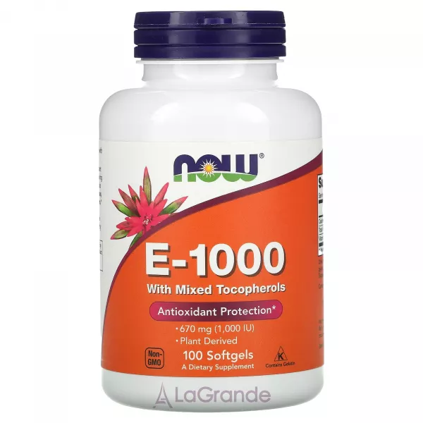Now Foods �-1000 with Mixed Tocopherols 670 mg (1000 IU) ����������� ������� 