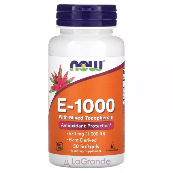 Now Foods �-1000 with Mixed Tocopherols 670 mg (1000 IU) ����������� ������� 