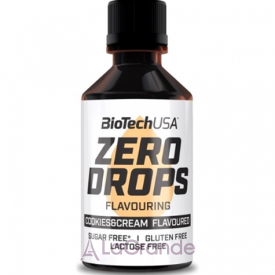BioTech USA Zero Drops Cookies & Cream Flavoured   