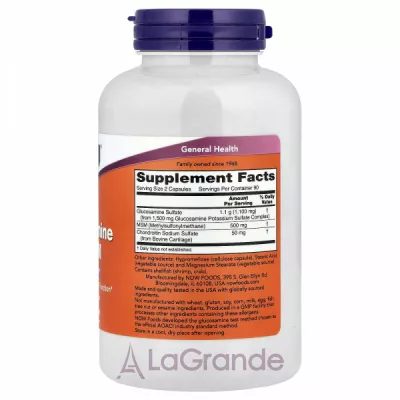 Now Foods Glucosamine & MSM ĳ   '  