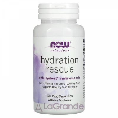 Now Foods Solutions Hydration Rescue with Hyabest Hyaluronic Acid ĳ     