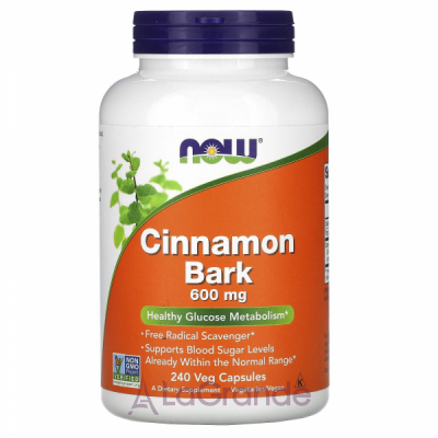 Now Foods Cinnamon Bark 600 mg ĳ         