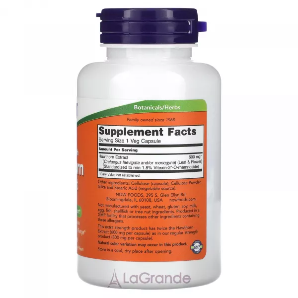 Now Foods Hawthorn Extract Extra Strength 600 mg ĳ������ ������� ��� �������� �������-������� ������� 