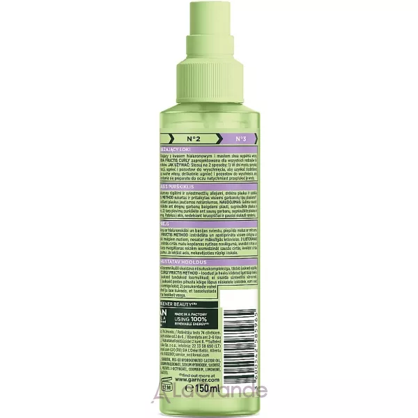Garnier Fructis Curls Method Spray ��������� ����� ��� ��������� � �������� �����, ��� ������ � ���������� ������ �������
