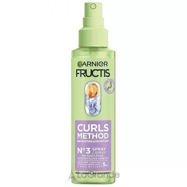 Garnier Fructis Curls Method Spray ��������� ����� ��� ��������� � �������� �����, ��� ������ � ���������� ������ �������