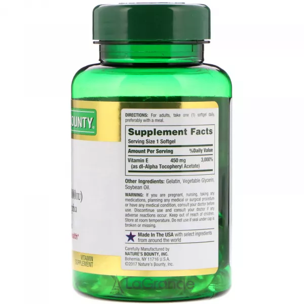 Nature's Bounty Vitamin E 450 mg (1000 IU) ����������� ������� 