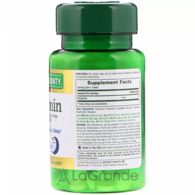 Nature's Bounty Melatonin 1 mg ĳ     