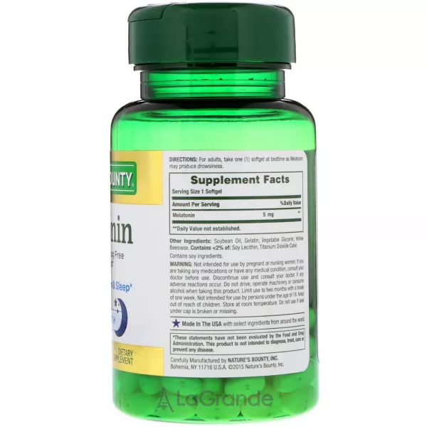 Nature's Bounty Melatonin 5 mg ����������� ������� ��� ��������� ��� 