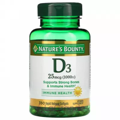Nature's Bounty D3 25 mcg (1000 IU)      