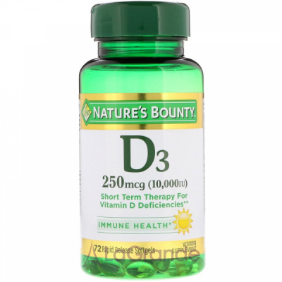 Nature's Bounty D3 250 mcg (10000 IU)      