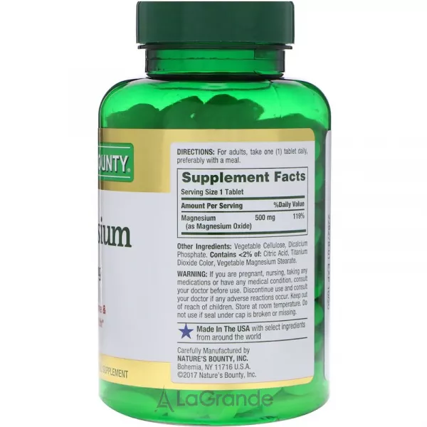 Nature's Bounty Magnesium 500 mg ����������� ������� 