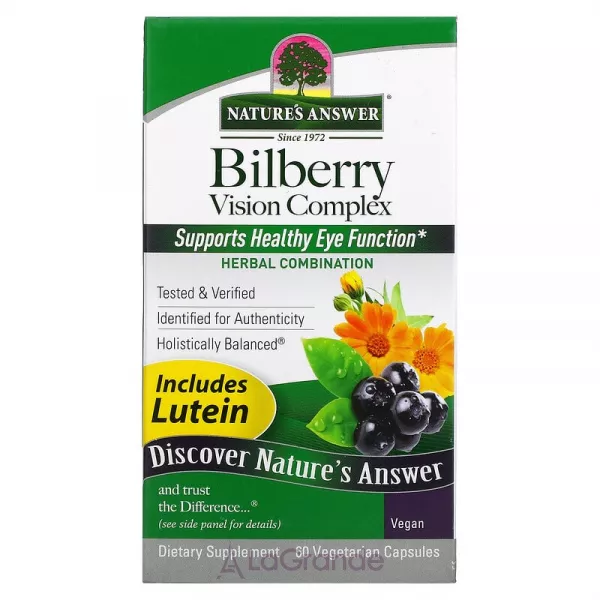 Nature's Answer Bilberry Vision Complex ĳ������ ������� ��� ���� 