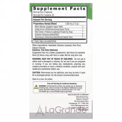 Nature's Answer Black Walnut 1500 mg ĳ  