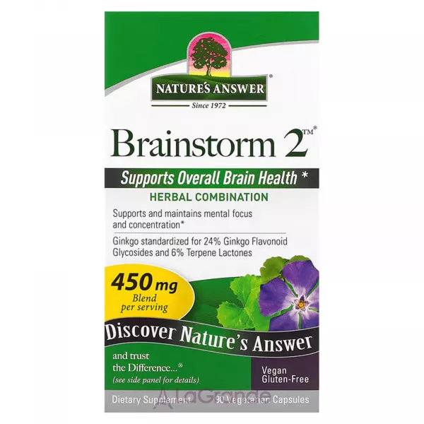 Nature's Answer Brainstorm 2 450 mg ����������� ������� ��� �������������� �������� ������������, 450 ��