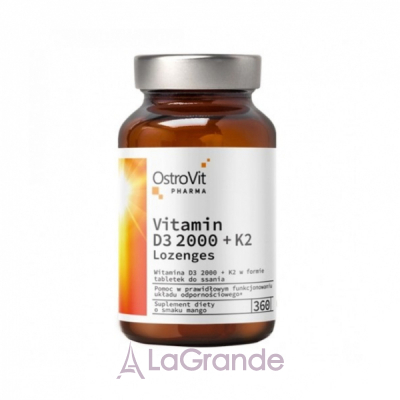 OstroVit Pharma Vitamin D3 2000 + K2 Lozenges ³      