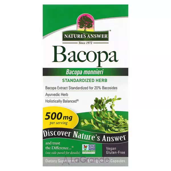 Nature's Answer Bacopa 500 mg ĳ������ ������� ��� �������� ���'�� �� ������������ ����� 