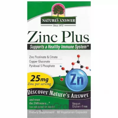 Nature's Answer Zinc Plus 25 mg ĳ  