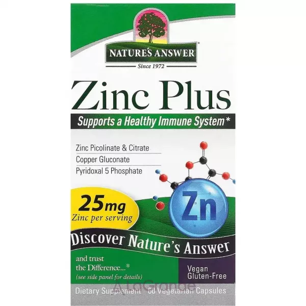 Nature's Answer Zinc Plus 25 mg ����������� ������� 