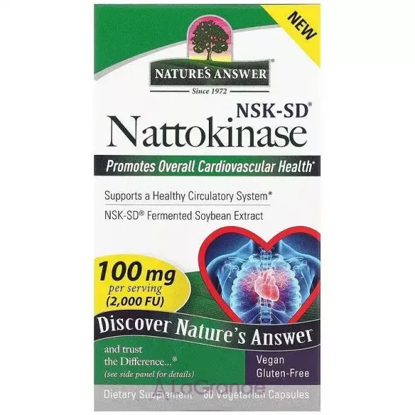 Nature's Answer Nattokinase 100 mg ĳ������ ������� 