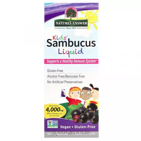 Nature's Answer Sambucus Kid's Formula 4000 mg ����� ��� ���� 