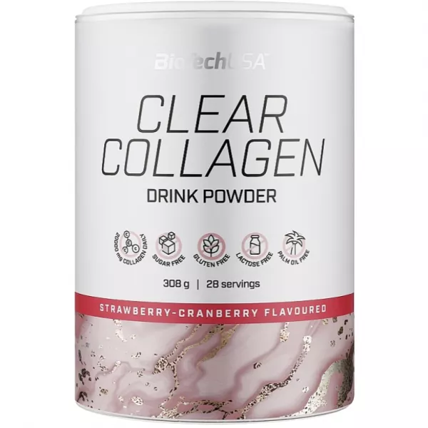 BioTech USA Clear Collagen Drink Powder Strawberry - Cranberry ������� ������� ��� �������� � ������ 