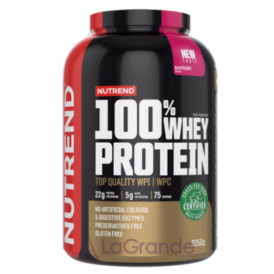 Nutrend 100% Whey Protein Raspberry  