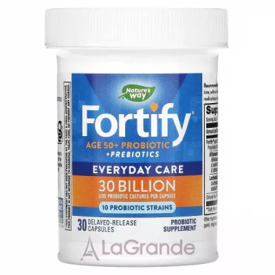 Nature's Way Fortify Everyday Care Age 50+ Probiotic + Prebiotics      50+   , 30  