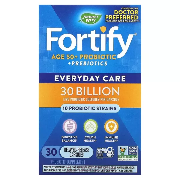 Nature's Way Fortify Everyday Care Age 50+ Probiotic + Prebiotics ��������� �� ��������� ��� �������� 50+ � ����������� �����������, 30 ���� ���