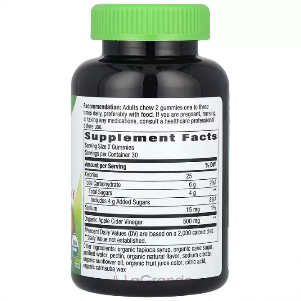 Nature's Way Organic Apple Cider Vinegar Gummies ĳ������ ������� 