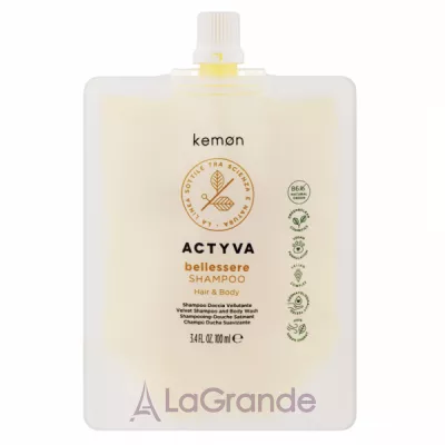 Kemon Actyva Bellessere Shampoo Hair & Body Pouch Bag -           (refill)