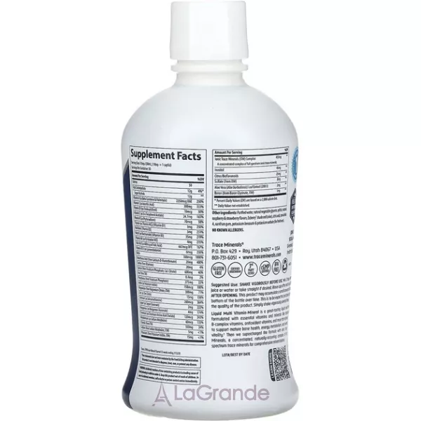 Trace Minerals Research Liquid Multi Vitamin-Mineral Berry Flavor г�� ������������ �� �������, � ������ ������
