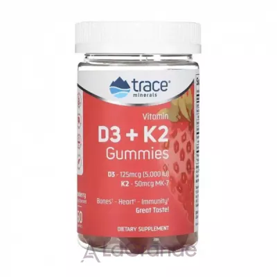 Trace Minerals Research Vitamin D3 + K2 Gummies   