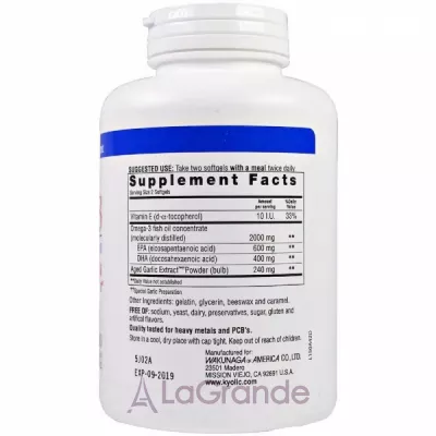 Kyolic Omega-3 Cholesterol & Circulation ĳ  