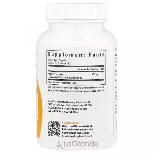 Seeking Health Acetyl-L-Carnitine 500 mg ����������� ������� 