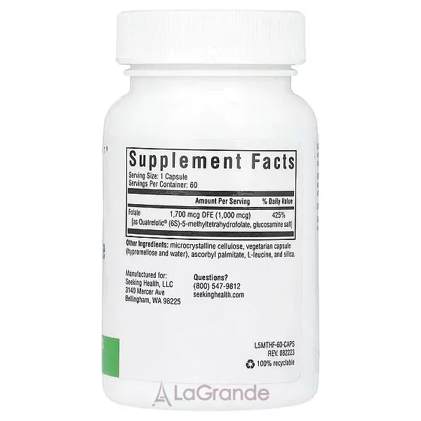 Seeking Health L-Methylfolate 1 mg ����������� ������� 