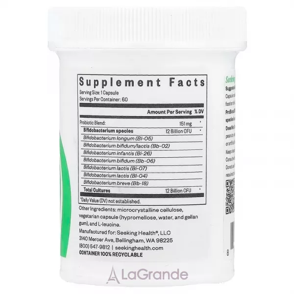 Seeking Health ProBiota Bifido ����������, 12 ���� ���