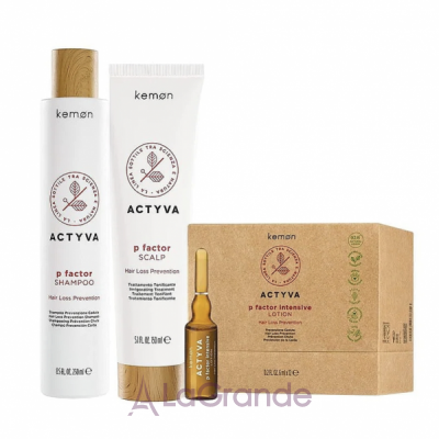 Kemon Actyva P Factor Hair Loss Prevention Kit    (shm/250ml + treatm/150ml + lot/24x6ml)