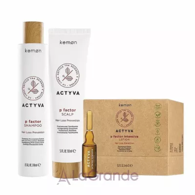 Kemon Actyva P Factor Hair Loss Prevention Kit    (shm/250ml + treatm/150ml + lot/24x6ml)