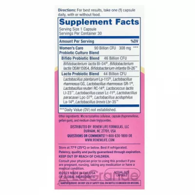 Renew Life Women's Care Probiotic   , 90  