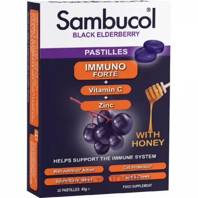 Sambucol Immuno Forte Black Elderberry Pastilles    