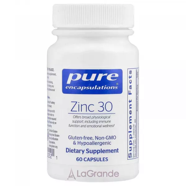 Pure Encapsulations Zinc 30 mg ����������� ������� 