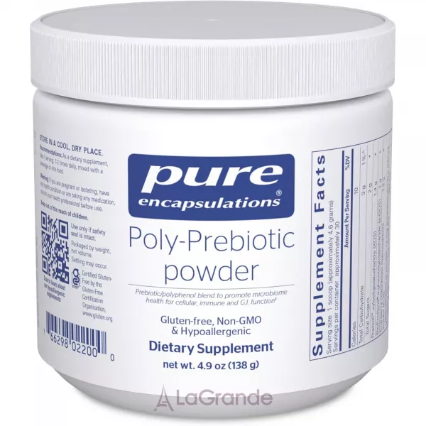Pure Encapsulations Poly-Prebiotic Powder ����� ��� ��������� ��� 