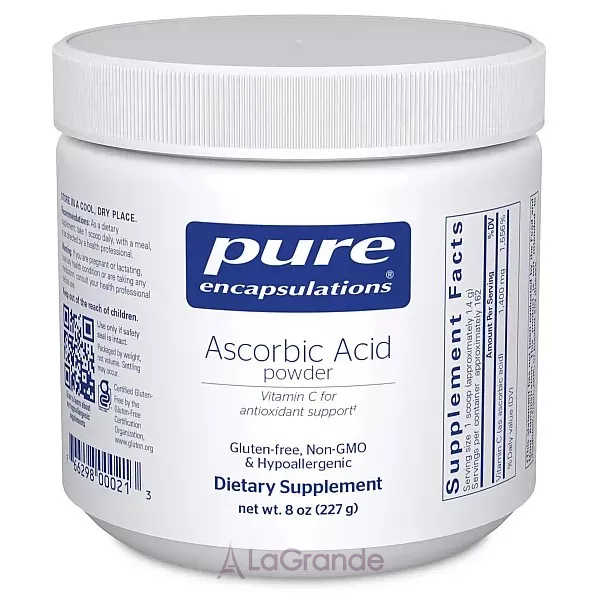 Pure Encapsulations Ascorbic Acid Powder ����������� ������� � ������� 