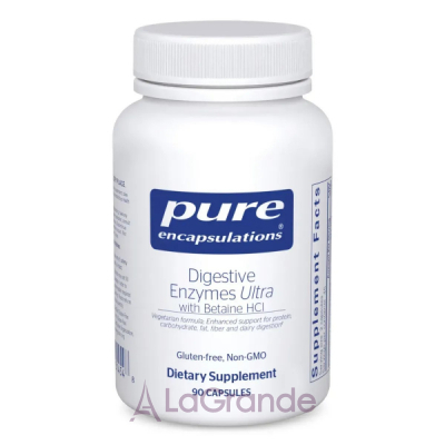 Pure Encapsulations Digestive Enzymes Ultra with Betaine HCL     HCL