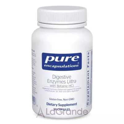 Pure Encapsulations Digestive Enzymes Ultra with Betaine HCL     HCL