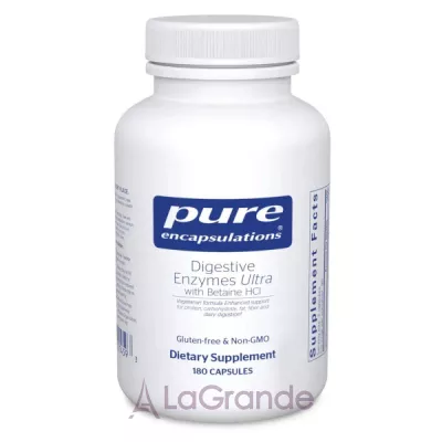 Pure Encapsulations Digestive Enzymes Ultra with Betaine HCL     HCL