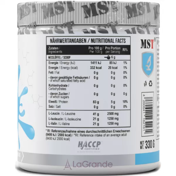 MST BCAA zero Blue Bubblegum �������� ���������� BCAA 