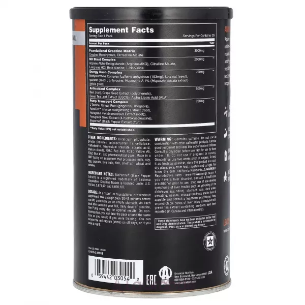 Universal Nutrition Animal Pump Pre Workout ����������������� �������