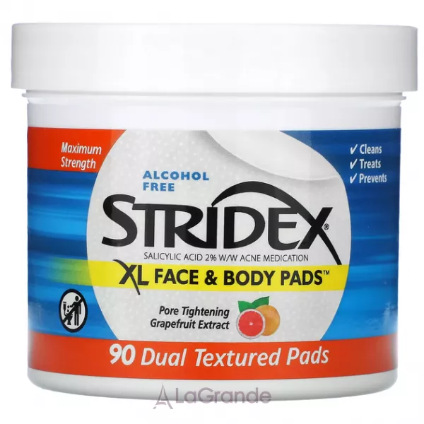 Stridex XL Face & Body Pads �������� � ������� ��������� ��� ���� � ����, ��� ������